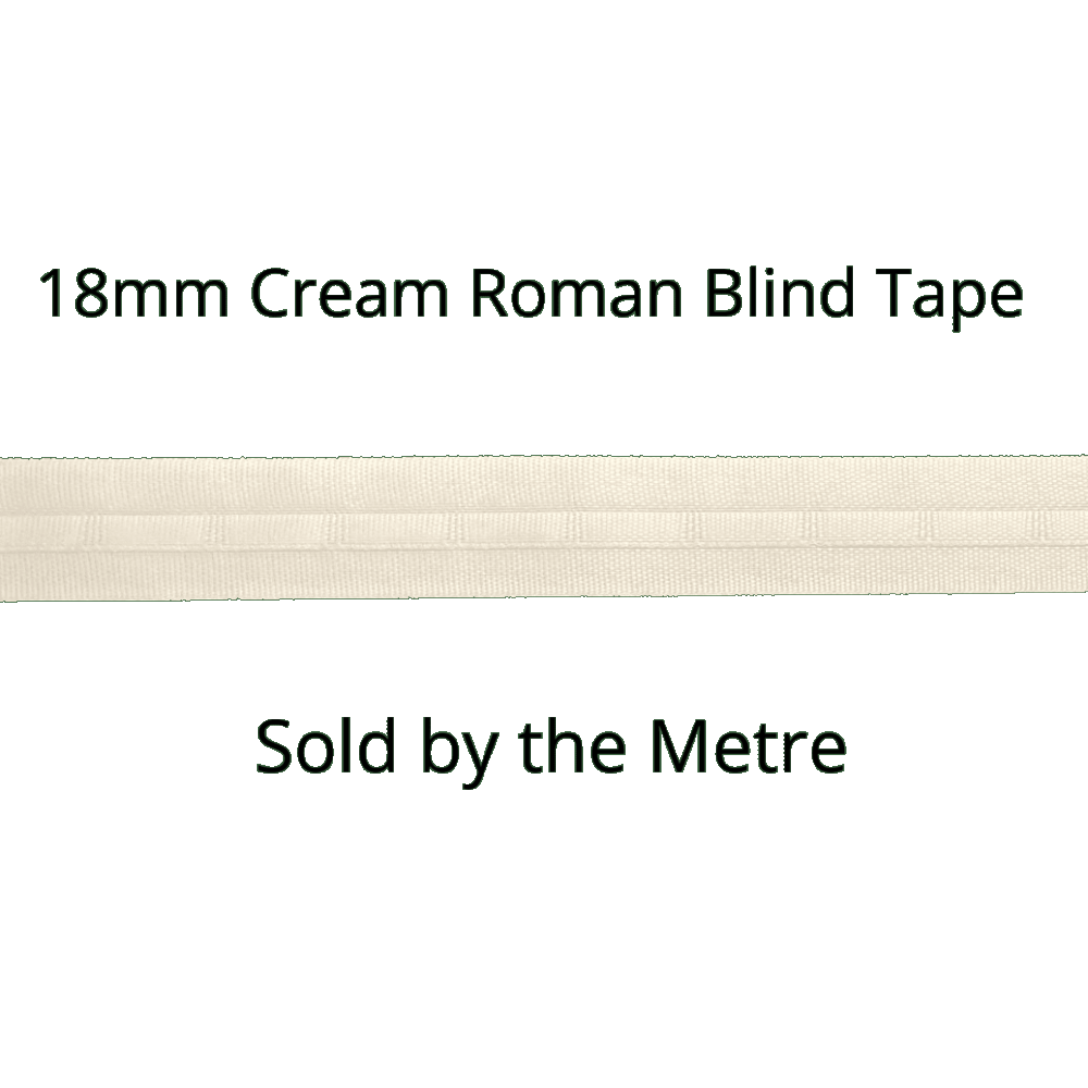 18mm Cream Roman Blind Tape (Sold in Metres)