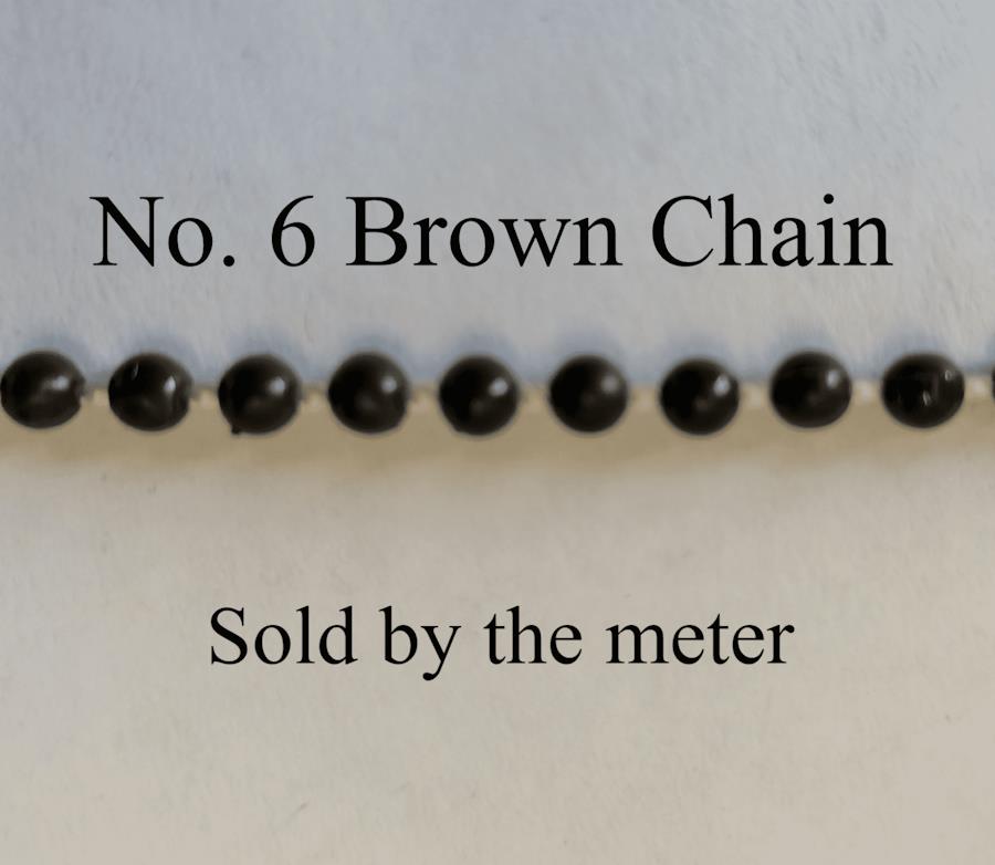 No. 6 Brown Plastic Chain (Sold in Metres)