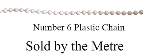 No. 6 Plastic Chain (Sold in Metres)